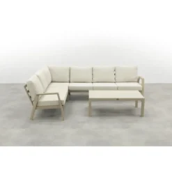 VDG Viento/Atlanta hoek loungeset (4-delig) - Latte