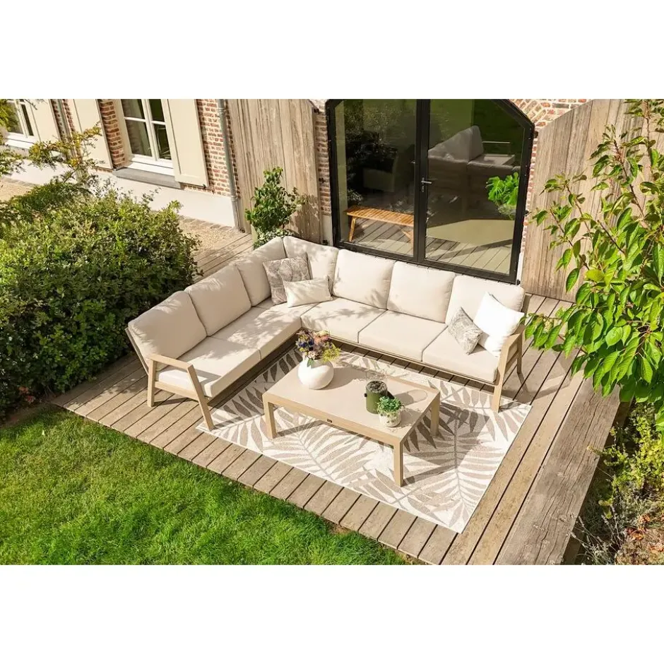 VDG Viento/Atlanta hoek loungeset (4-delig) - Latte