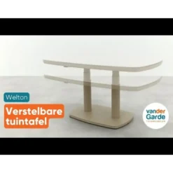 VDG Welton up&down verstelbare tuintafel - Latte