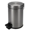 VDN Stainless Prullenbak - Pedaalemmer - Afvalbak - 3 Liter - RVS - Gun metal
