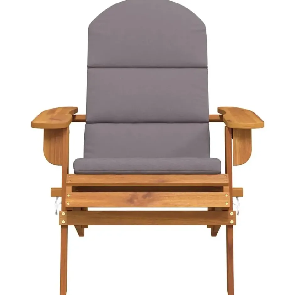 vidaXL - Adirondack tuinstoel - Kussens - Bruin - Acaciahout - 75x84x90 cm