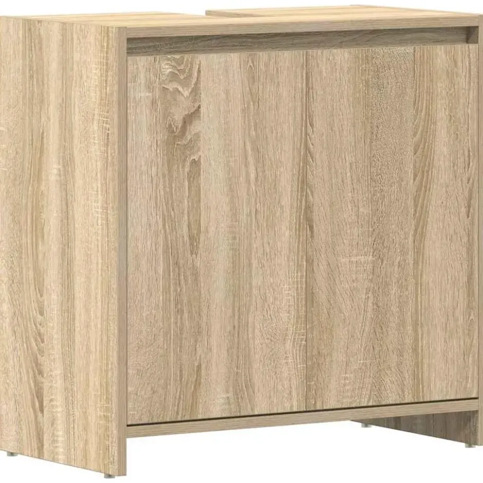 vidaXL - Badkamerkast - Bruin - Bewerkt hout