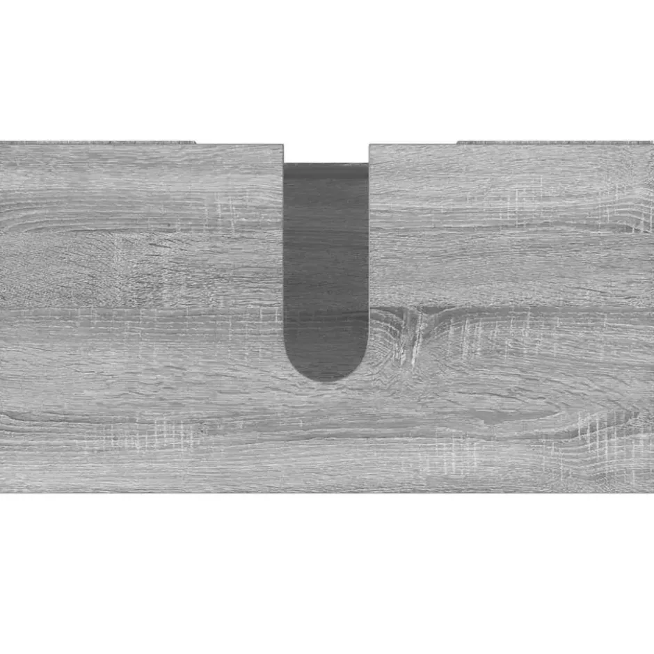 vidaXL - Badkamerkast - Grijs - Bewerkt hout