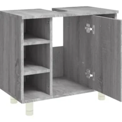 vidaXL - Badkamerkast - Grijs - Bewerkt hout