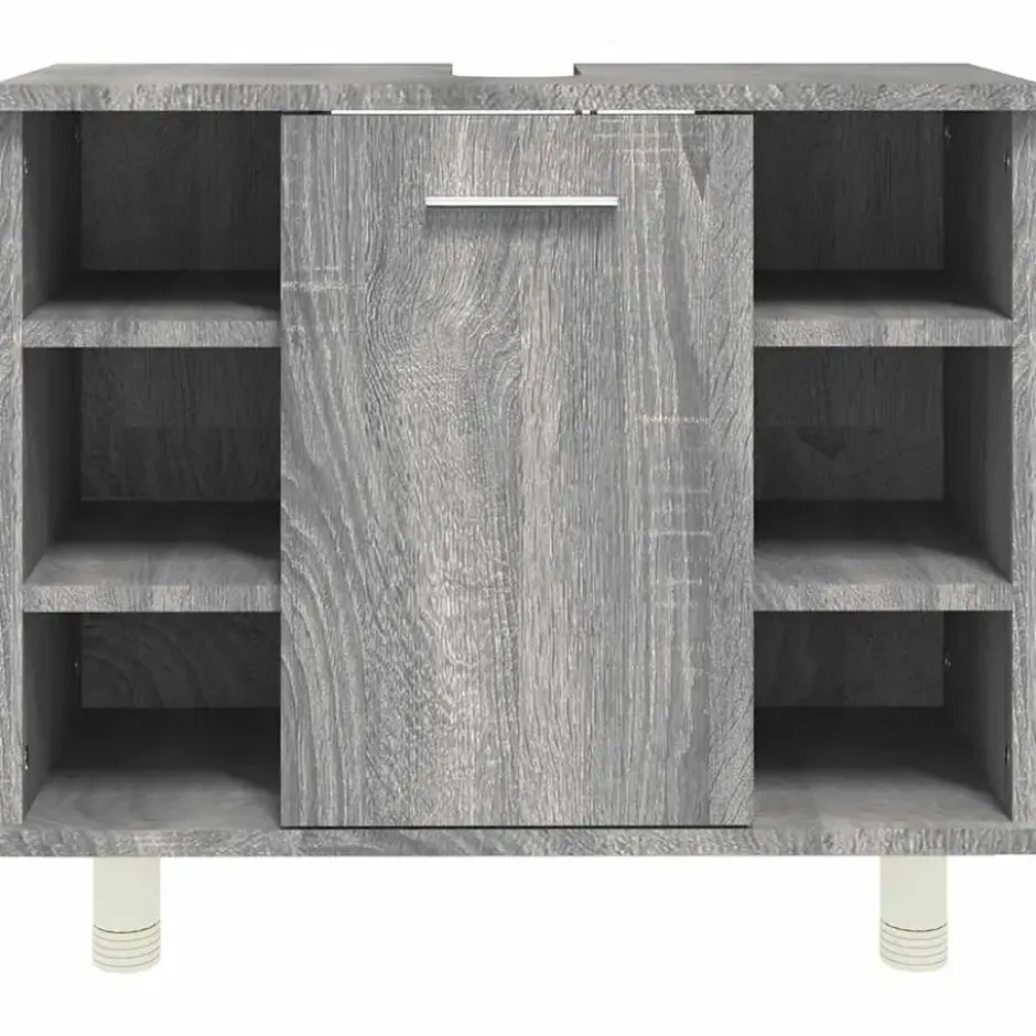 vidaXL - Badkamerkast - Grijs - Bewerkt hout