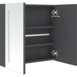 vidaXL - Badkamerkast - Grijs - MDF - 62 x 14 x 60 cm
