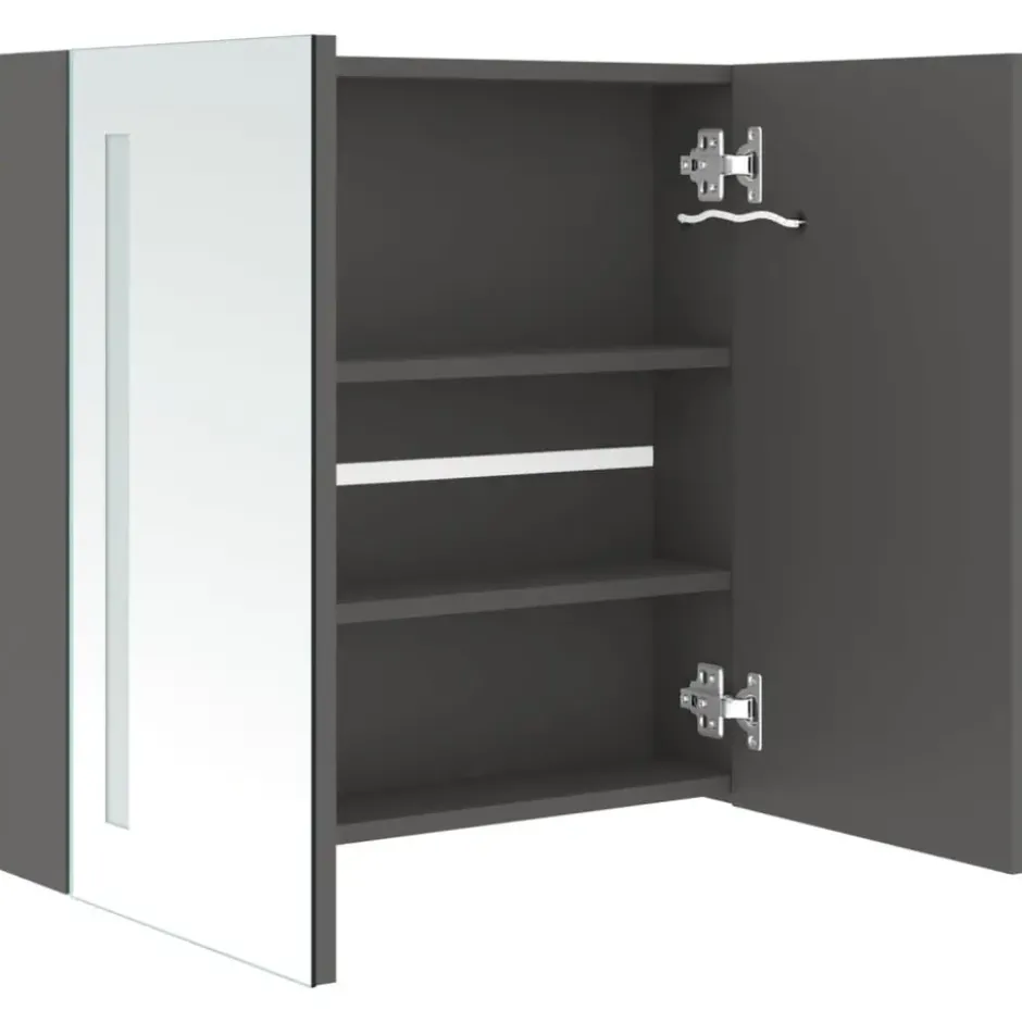 vidaXL - Badkamerkast - Grijs - MDF - 62 x 14 x 60 cm