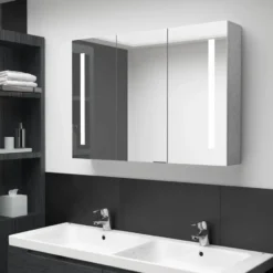 vidaXL - Badkamerkast - Grijs - MDF - 89 x 14 x 62 cm