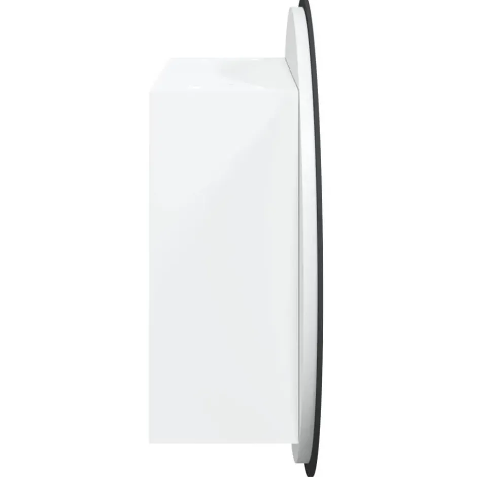 vidaXL - Badkamerkast met ronde spiegel en LED 47x47x17,5 cm wit