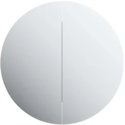 vidaXL - Badkamerkast met ronde spiegel en LED 47x47x17,5 cm wit