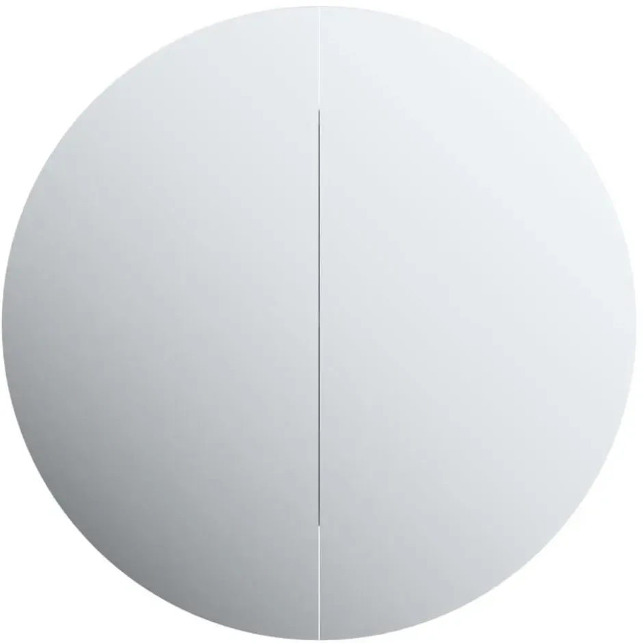 vidaXL - Badkamerkast met ronde spiegel en LED 47x47x17,5 cm wit