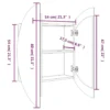 vidaXL - Badkamerkast met ronde spiegel en LED 54x54x17,5 cm wit