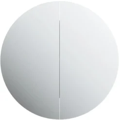 vidaXL - Badkamerkast met ronde spiegel en LED 54x54x17,5 cm wit