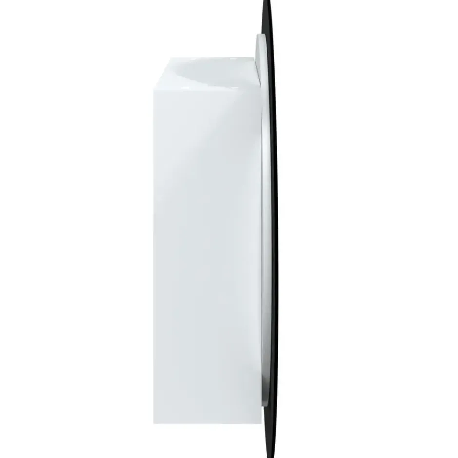 vidaXL - Badkamerkast met ronde spiegel en LED 54x54x17,5 cm wit
