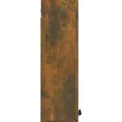 vidaXL - Badkamerkast met spiegel 64x20x67 cm gerookt eikenkleurig
