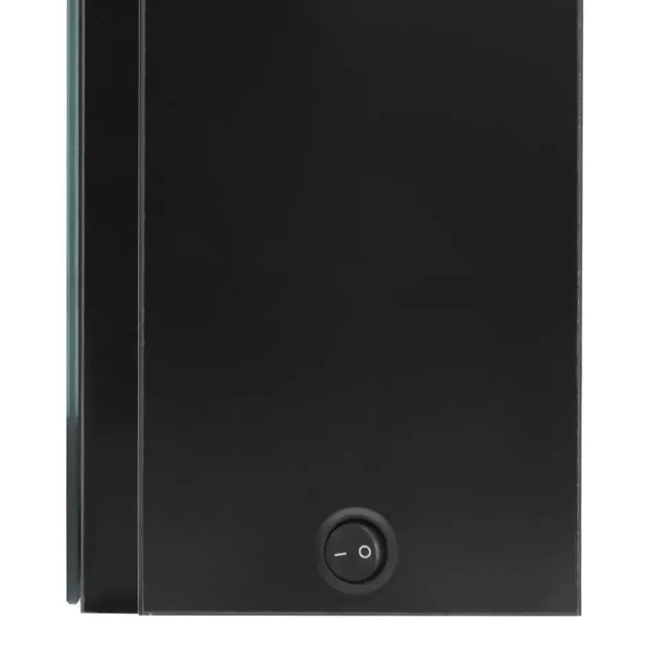 vidaXL - Badkamerkast met spiegel en LED 80x12x68 cm glanzend zwart