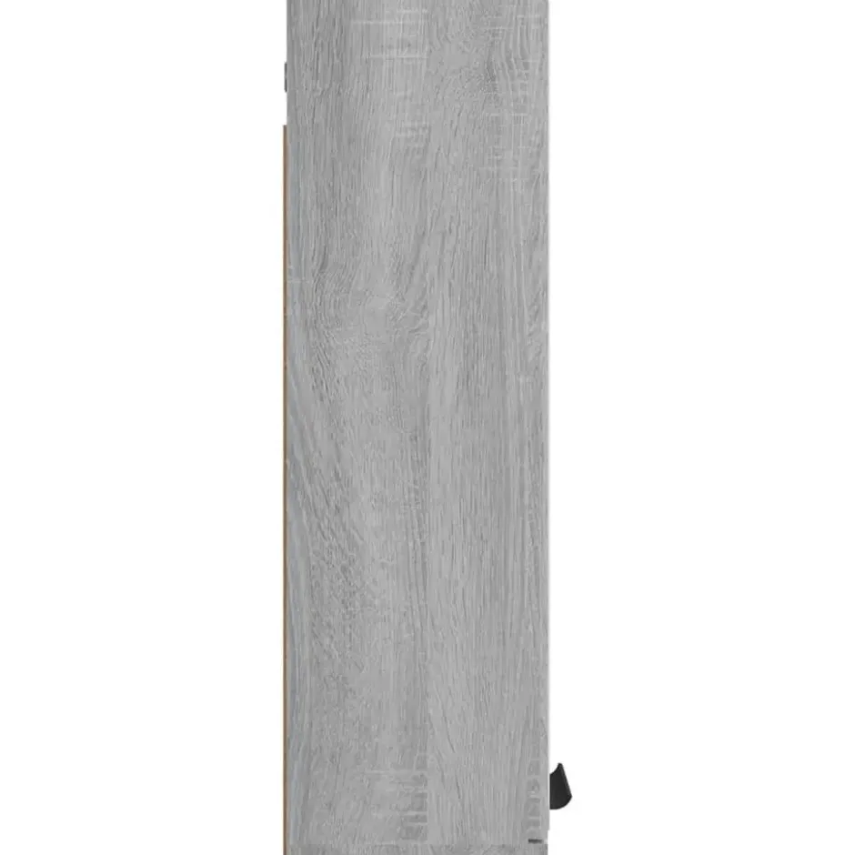 vidaXL - Badkamerkast met spiegel 64x20x67 cm grijs sonoma eikenkleurig