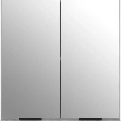 vidaXL - Badkamerkast met spiegel 64x20x67 cm grijs sonoma eikenkleurig