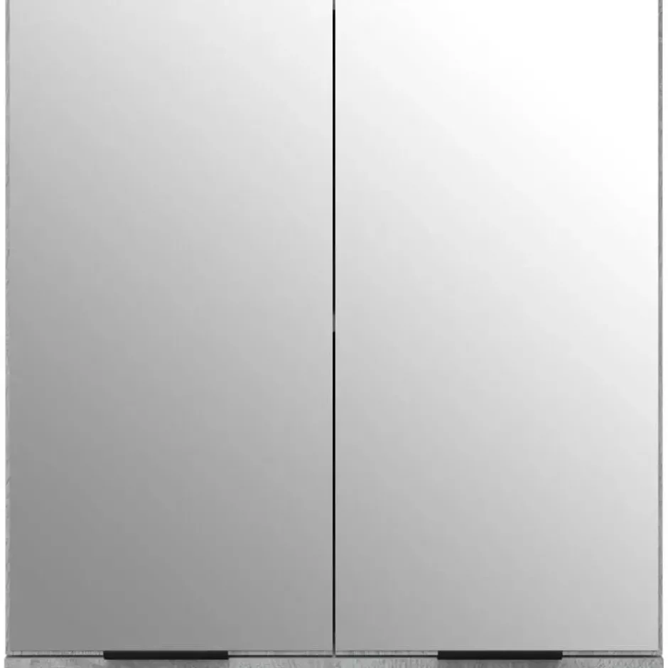 vidaXL - Badkamerkast met spiegel 64x20x67 cm grijs sonoma eikenkleurig