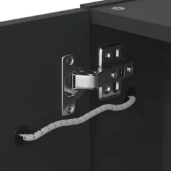 vidaXL - Badkamerkast met spiegel en LED 60x13x52 cm zwart