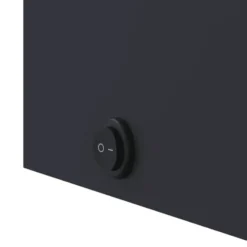 vidaXL - Badkamerkast met spiegel en LED gebogen 42x13x70 cm grijs