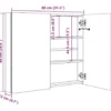 vidaXL - Badkamerkast met spiegel en LED 80x12x68 cm grijs
