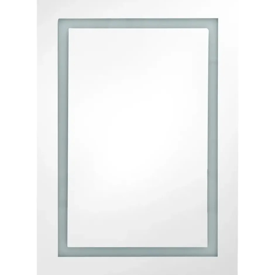 vidaXL Badkamerkast met spiegel LED 50x13x70 cm glanzend zwart