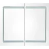 vidaXL - Badkamerkast met spiegel en LED 80x12x68 cm eikenkleurig