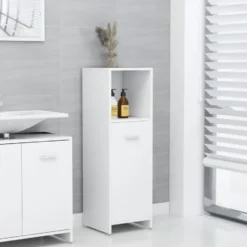 vidaXL - Badkamerkast - Wit - Bewerkt hout