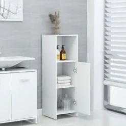 vidaXL - Badkamerkast - Wit - Bewerkt hout