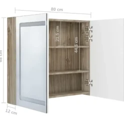 vidaXL - Badkamerkast - Wit - MDF