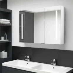 vidaXL - Badkamerkast - Wit - MDF - 89 x 14 x 62 cm