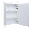 vidaXL - Badkamerkast - Wit - MDF - 50 x 13 x 70 cm