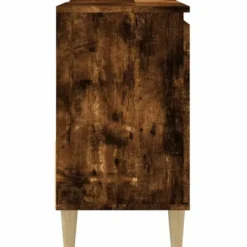 vidaXL - Badkamerkast 65x33x60 cm bewerkt hout gerookt eikenkleurig