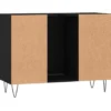 vidaXL - Badkamerkast 80x33x60 cm bewerkt hout zwart