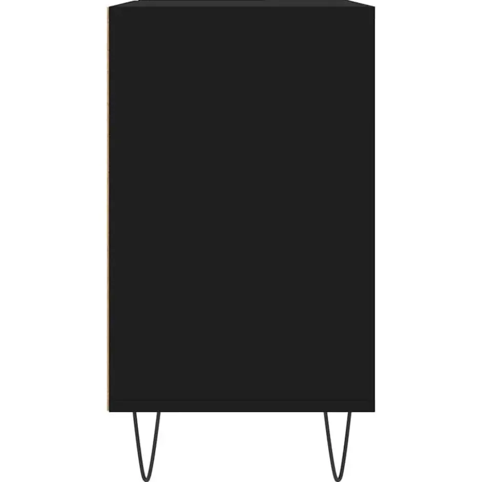 vidaXL - Badkamerkast 80x33x60 cm bewerkt hout zwart