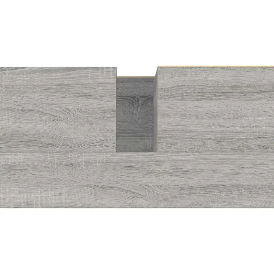 vidaXL - Badkamerkast 65x33x60 cm bewerkt hout grijs sonoma eikenkleurig