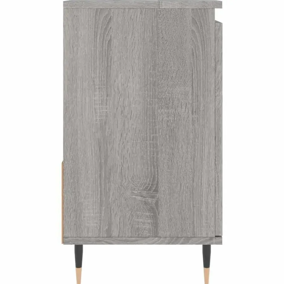 vidaXL - Badkamerkast 65x33x60 cm bewerkt hout grijs sonoma eikenkleurig