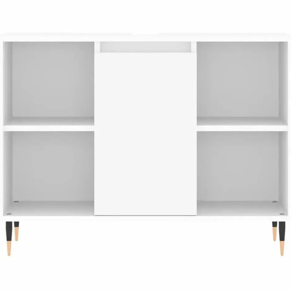 vidaXL - Badkamerkast 80x33x60 cm bewerkt hout wit