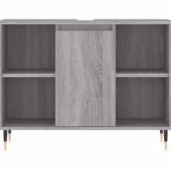 vidaXL - Badkamerkast 80x33x60 cm bewerkt hout grijs sonoma eikenkleurig