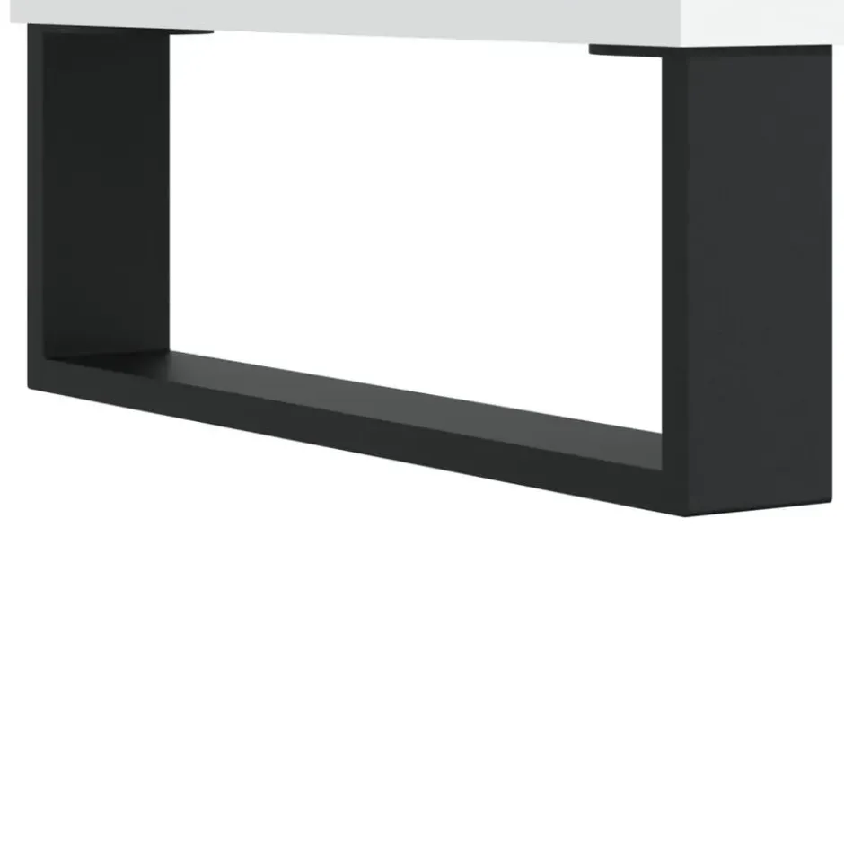 vidaXL - Badkamerkast 30x30x100 cm bewerkt hout wit kast