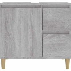 vidaXL - Badkamerkast 65x33x60 cm grijs sonoma eikenkleurig bewerkt hout