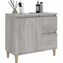 vidaXL - Badkamerkast 65x33x60 cm grijs sonoma eikenkleurig bewerkt hout