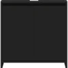 VIDAXL Badkamerkast 60x33x61 cm spaanplaat zwart
