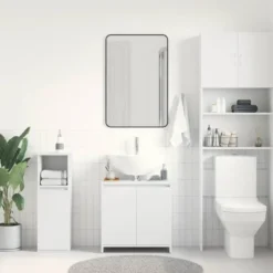 VIDAXL Badkamerkast 60x33x61 cm spaanplaat wit