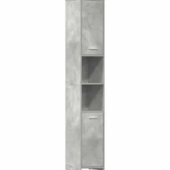 VIDAXL Badkamerkast 30x30x183,5 cm spaanplaat betongrijs
