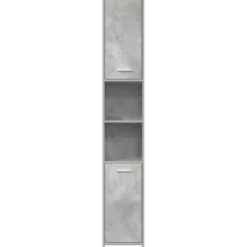VIDAXL Badkamerkast 30x30x183,5 cm spaanplaat betongrijs