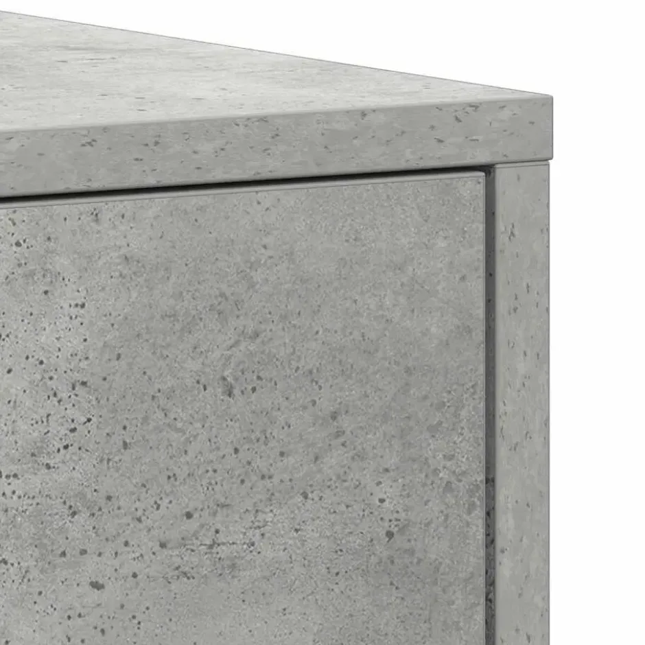 VIDAXL Badkamerkast 30x30x183,5 cm spaanplaat betongrijs