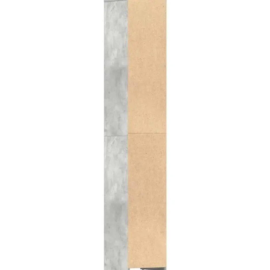 VIDAXL Badkamerkast 30x30x183,5 cm spaanplaat betongrijs