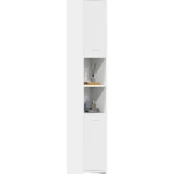 VIDAXL Badkamerkast 30x30x183,5 cm spaanplaat wit